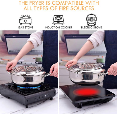 Deep Fryer with Thermometer