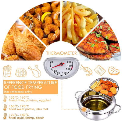 Deep Fryer with Thermometer